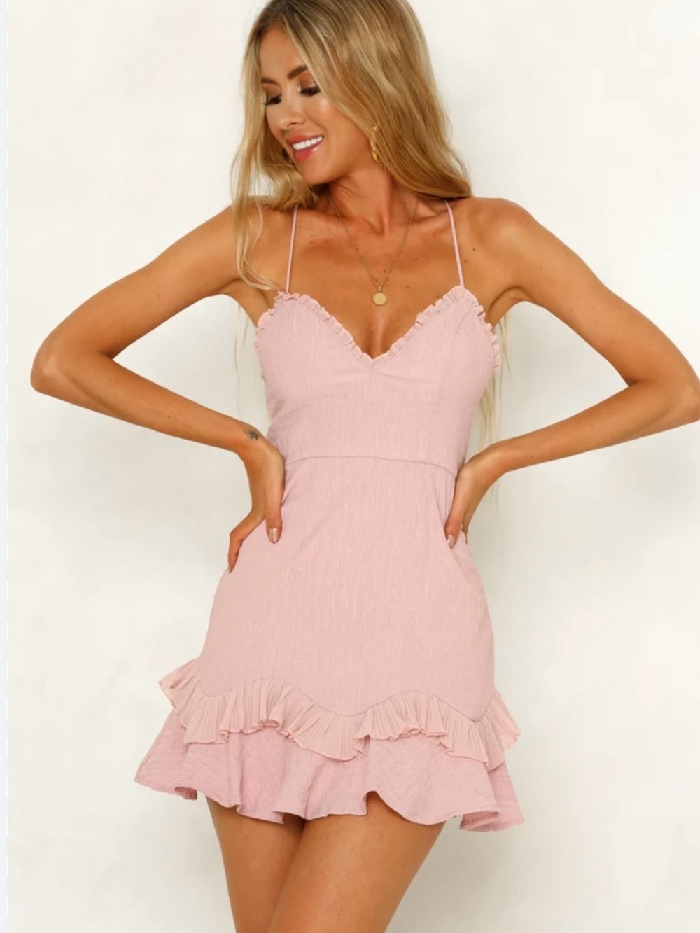 Hello Molly Scorpio Season Dress in Blush